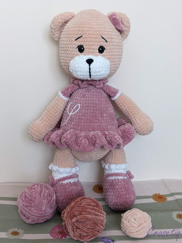 Ursuleț croșetat Rozeta Ursuleț croșetat Rozeta - jucarie crosetata handmade, Crosetiq