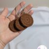 Breloc biscuit crosetat
