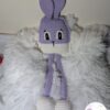 Iepuras crosetat cu picioare mobile - jucarie crosetata handmade, Crosetiq