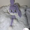 Iepuras crosetat cu picioare mobile - jucarie crosetata handmade, Crosetiq