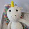 Unicorn crosetat Luna - jucarie crosetata handmade, Crosetiq