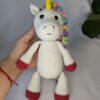 Unicorn crosetat Luna - jucarie crosetata handmade, Crosetiq
