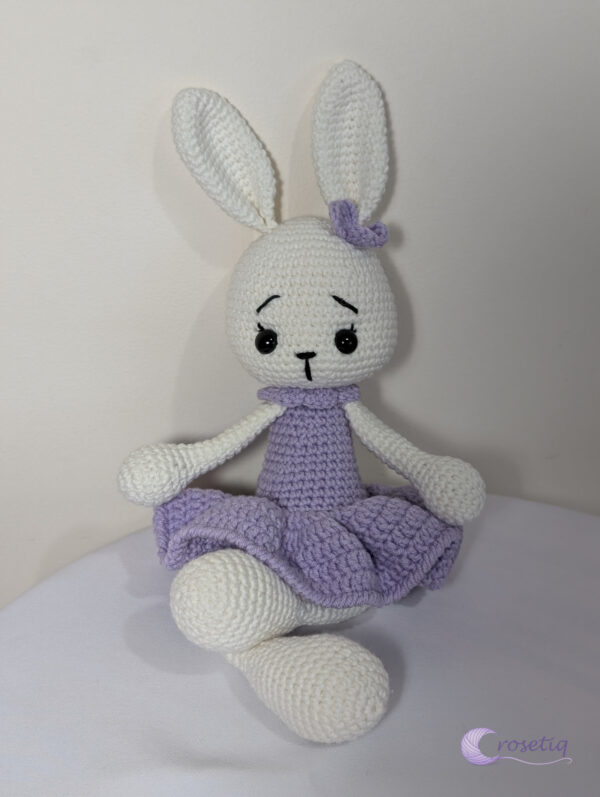 Iepuras balerina crosetat - jucarie crosetata handmade, Crosetiq