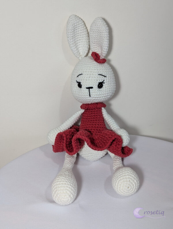 Iepuras balerina crosetat - jucarie crosetata handmade, Crosetiq