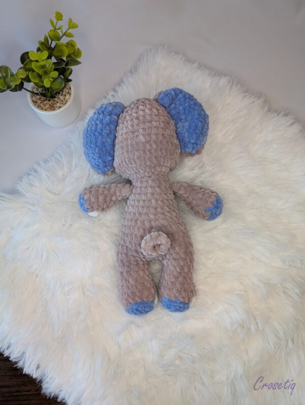 Elefant crosetat Ene - jucarie crosetata handmade, Crosetiq
