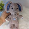 Elefant crosetat Ene - jucarie crosetata handmade, Crosetiq