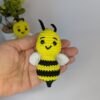 Breloc albinuță - breloc crosetat handmade, Crosetiq