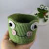 Coșuleț croșetat – model broscuță - produs handmade Crosetiq