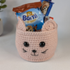 Coșuleț croșetat – model pisicuță - produs handmade Crosetiq