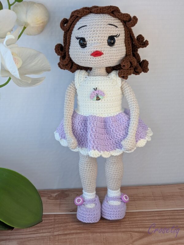 Papușă croșetată Amelia - jucarie crosetata handmade, Crosetiq