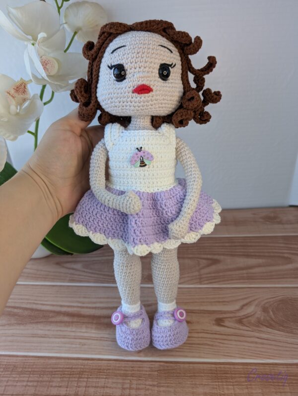 Papușă croșetată Amelia - jucarie crosetata handmade, Crosetiq