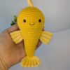Luigi - peștișor auriu croșetat - jucarie crosetata handmade, Crosetiq