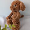 Cătel croșetat Bruno - jucarie crosetata handmade, Crosetiq