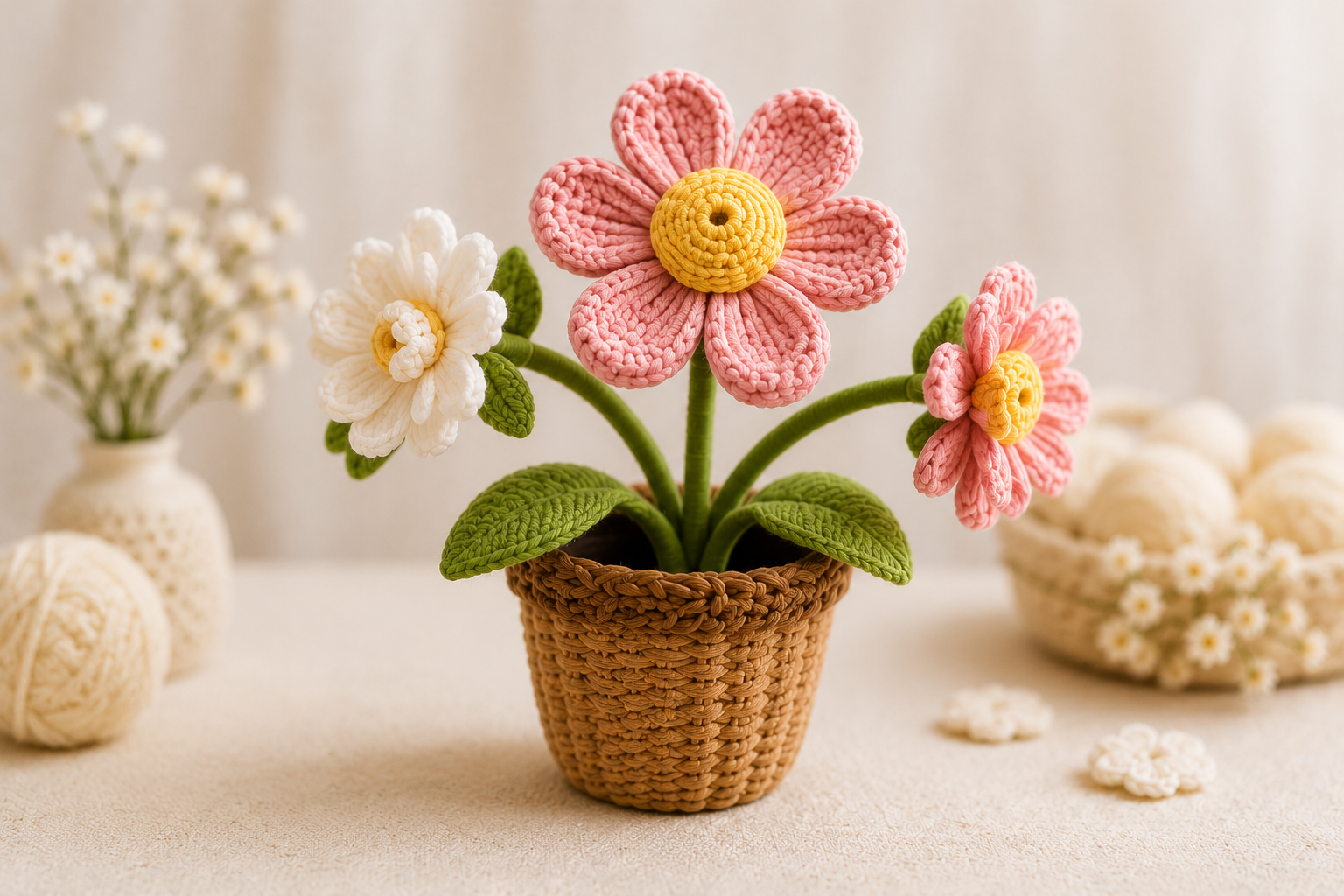 Decorațiuni croșetate handmade