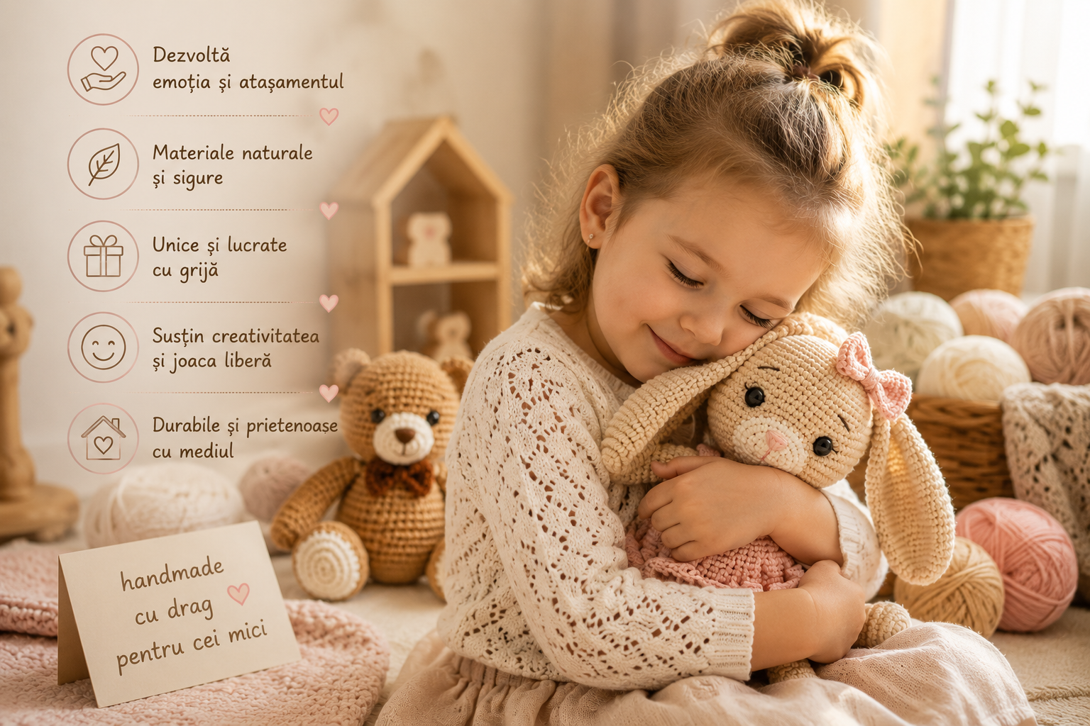 Beneficiile jucăriilor handmade pentru copii
