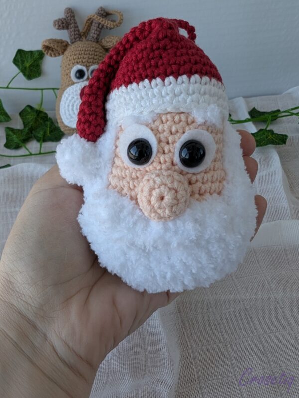 Set globulețe - Moș Crăciun și Rudolf Set globulețe - Moș Crăciun și Rudolf - produs handmade Crosetiq